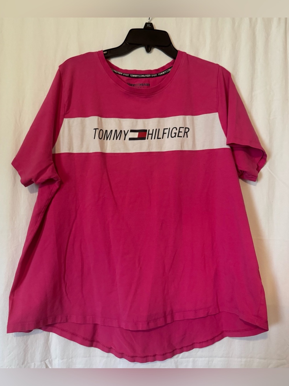 Tommy Hilfiger Sport Pink Logo Tee Women’s 2X